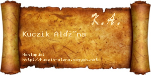 Kuczik Aléna névjegykártya